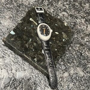 Locman Nuovo Black Diamonds Aluminum Date Quartz 33 x 46 MM Ladies Watch Italy